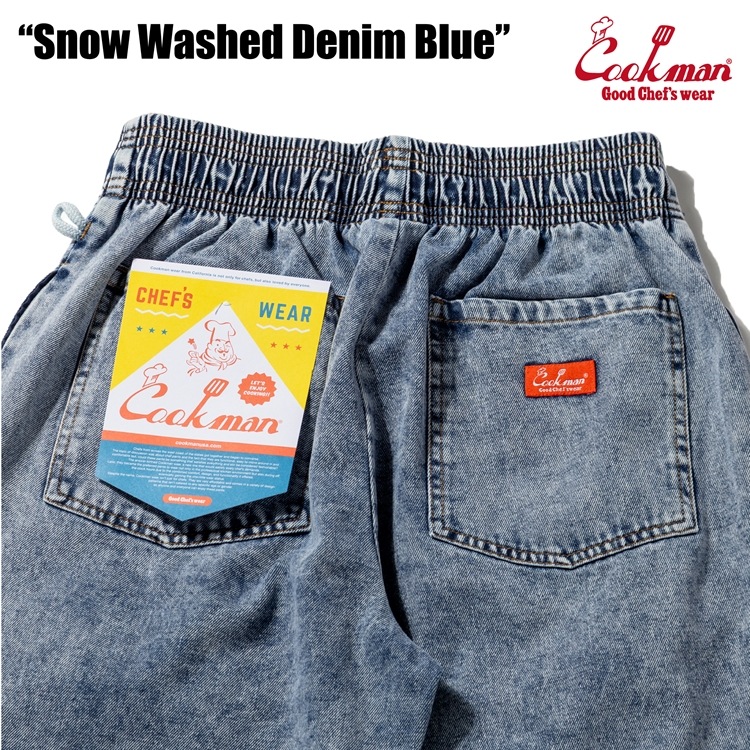 �����եѥ�� Chef Pants Snow Washed Denim Blue