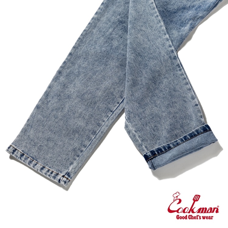 �����եѥ�� Chef Pants Snow Washed Denim Blue