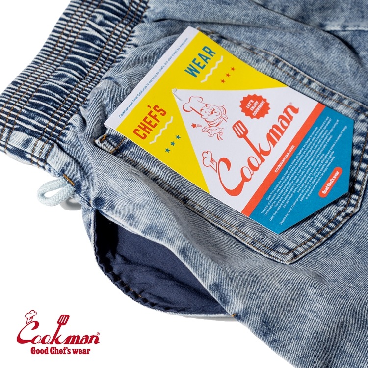 �����եѥ�� Chef Pants Snow Washed Denim Blue