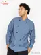 �����ե����� Chef Coat Long Sleeve Vented Chambray Blue
