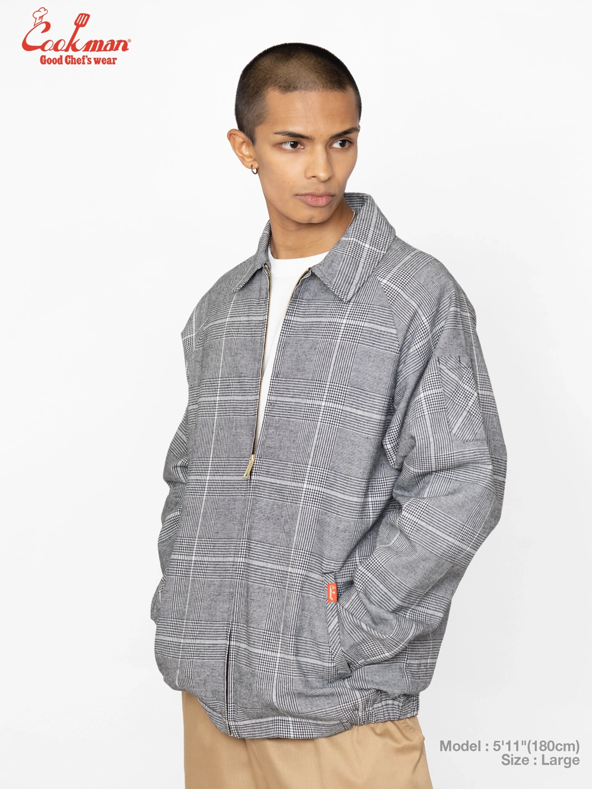 �ǥ�Х꡼���㥱�å� Delivery Jacket With Lining Glen Check Black