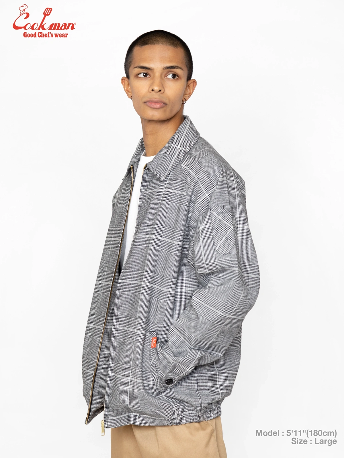 �ǥ�Х꡼���㥱�å� Delivery Jacket With Lining Glen Check Black