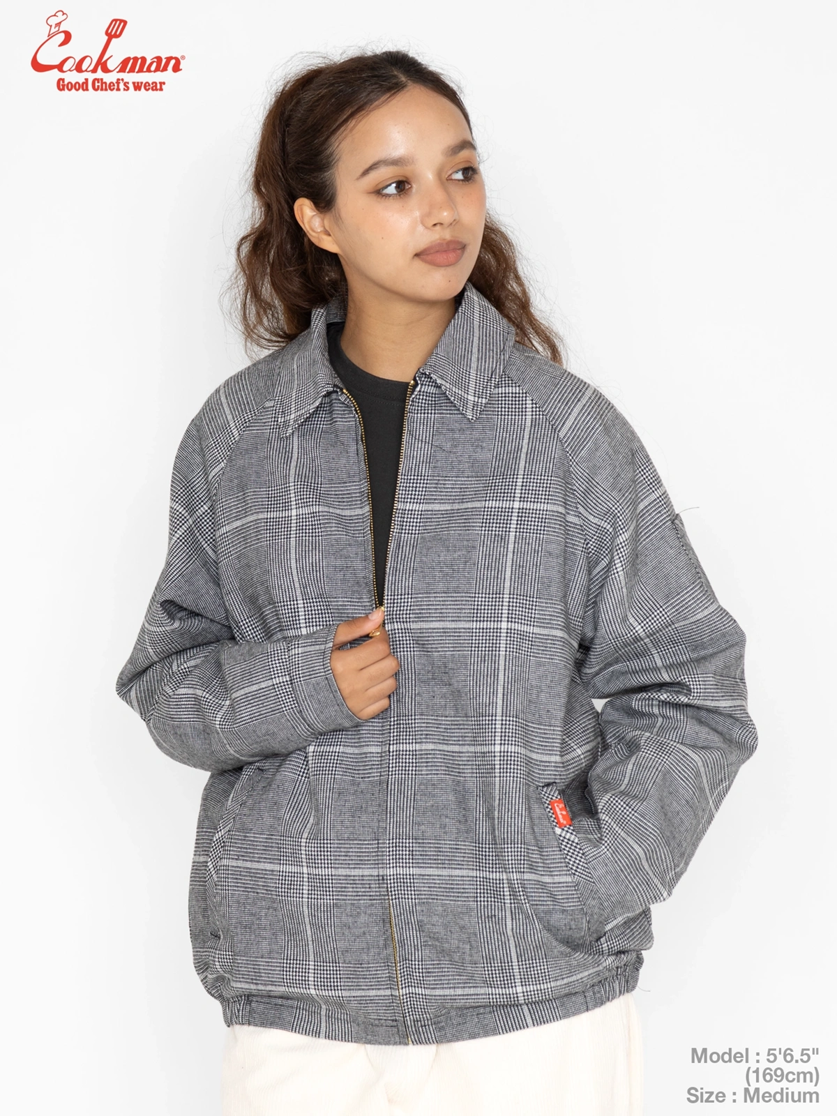 �ǥ�Х꡼���㥱�å� Delivery Jacket With Lining Glen Check Black
