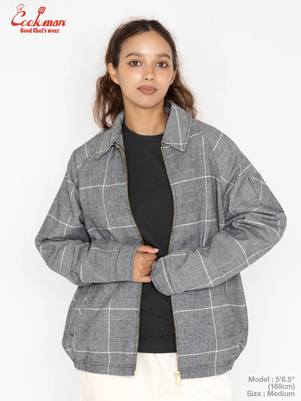 �ǥ�Х꡼���㥱�å� Delivery Jacket With Lining Glen Check Black