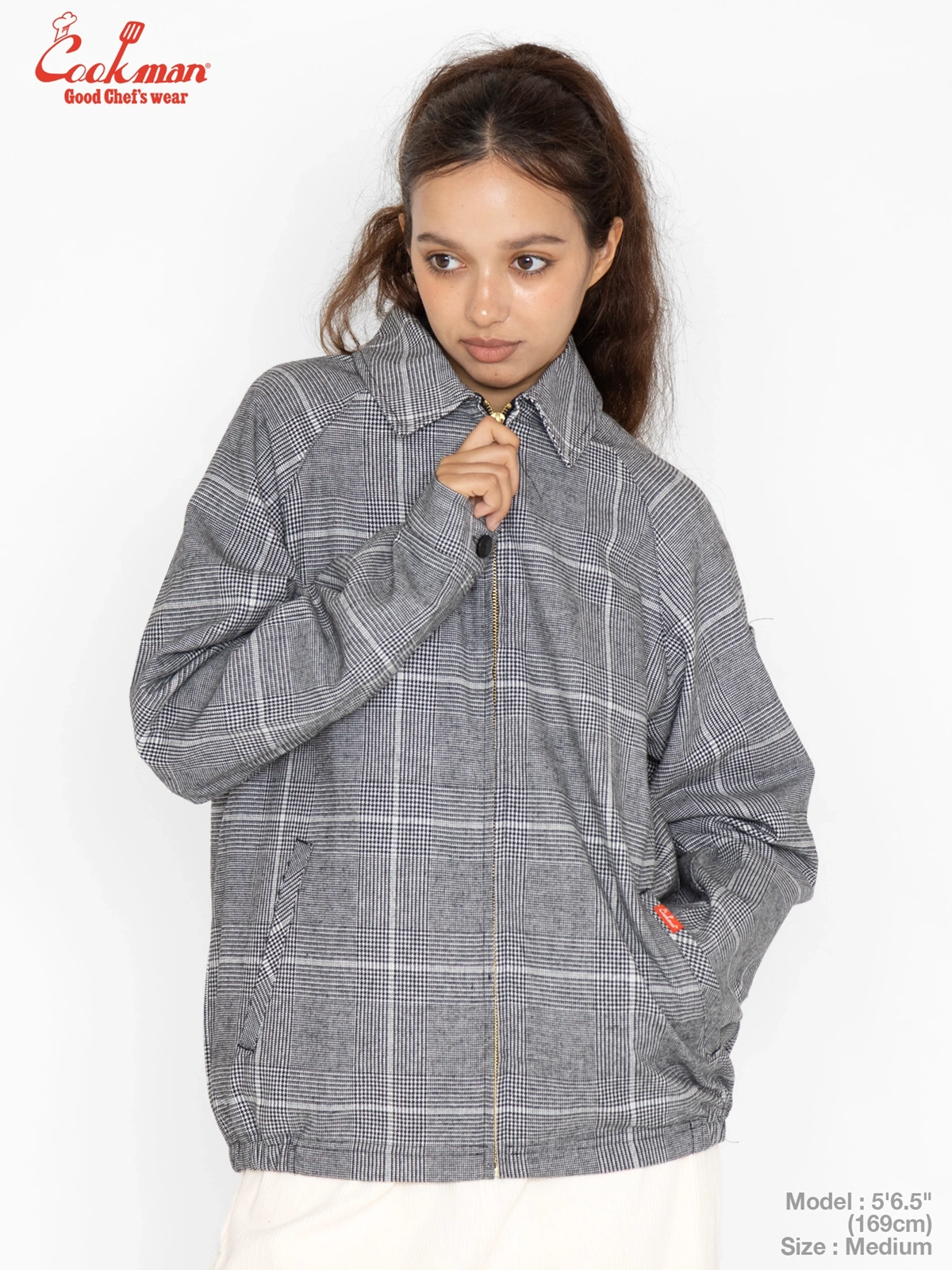 �ǥ�Х꡼���㥱�å� Delivery Jacket With Lining Glen Check Black
