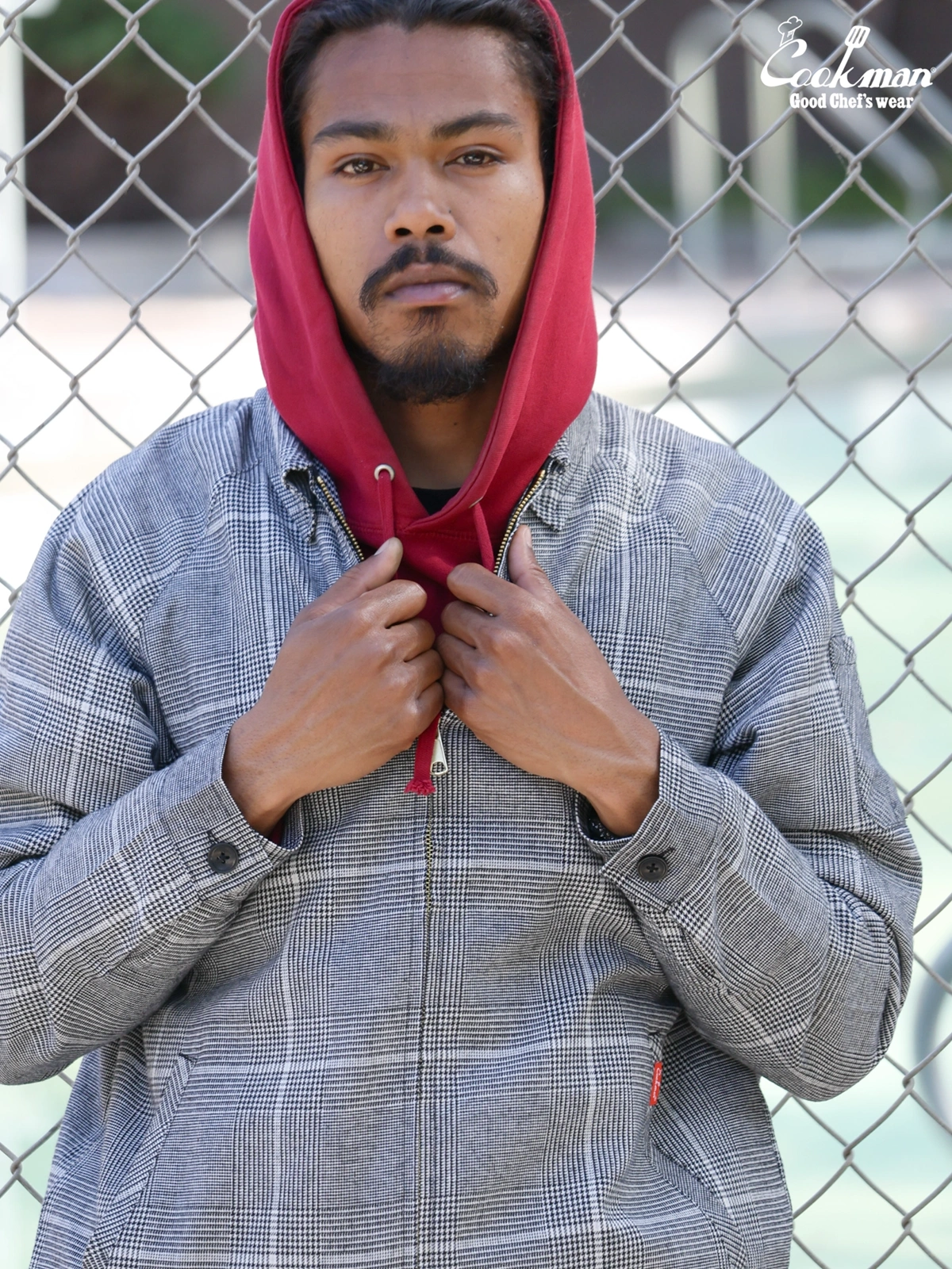 �ǥ�Х꡼���㥱�å� Delivery Jacket With Lining Glen Check Black