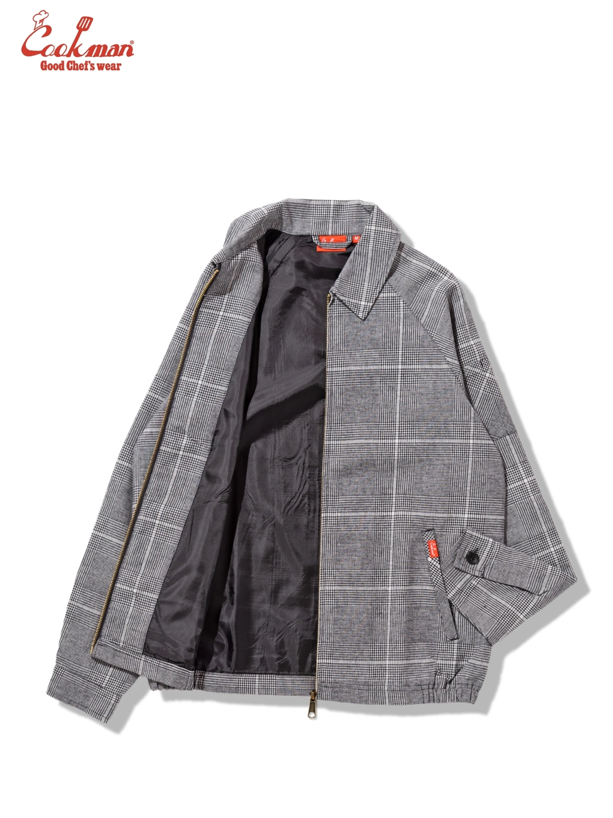 �ǥ�Х꡼���㥱�å� Delivery Jacket With Lining Glen Check Black