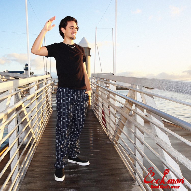 �����եѥ�� Chef Pants Anchor Stripe Denim