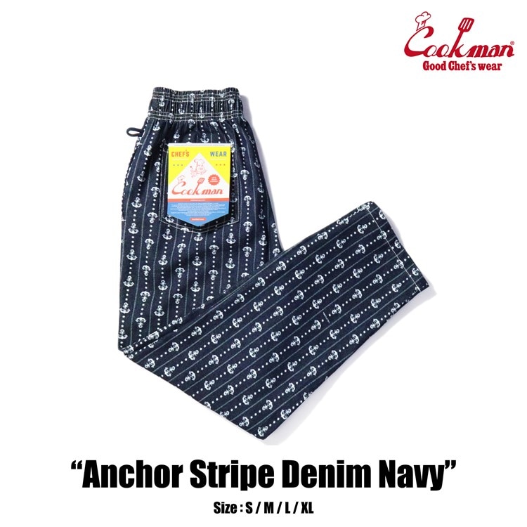 �����եѥ�� Chef Pants Anchor Stripe Denim