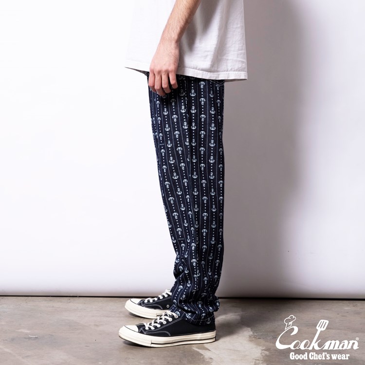 �����եѥ�� Chef Pants Anchor Stripe Denim