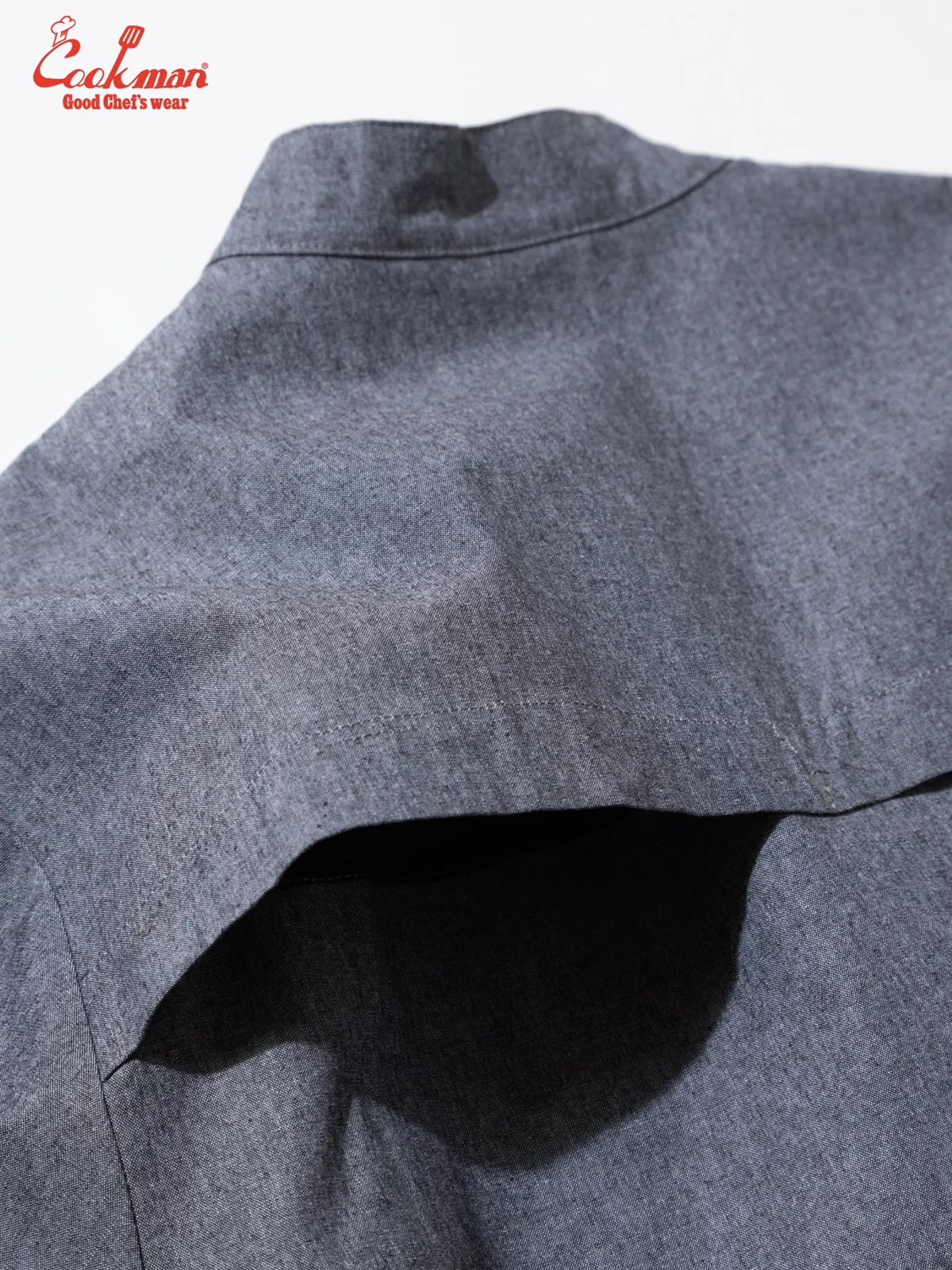 �����ե����� Chef Coat Long Sleeve Vented Chambray Black