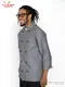 �����ե����� Chef Coat Long Sleeve Vented Chambray Black