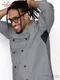 �����ե����� Chef Coat Long Sleeve Vented Chambray Black