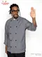 �����ե����� Chef Coat Long Sleeve Vented Chambray Black