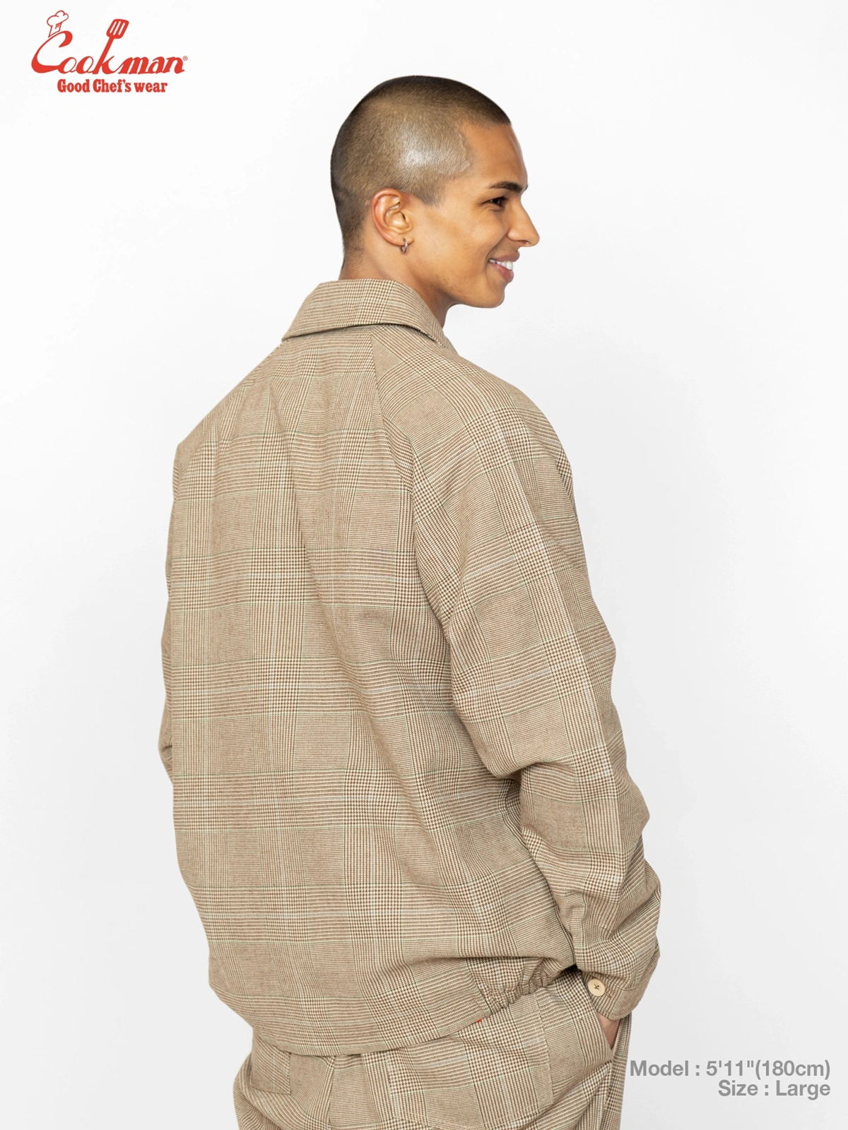 �ǥ�Х꡼���㥱�å� Delivery Jacket With Lining Glen Check Brown