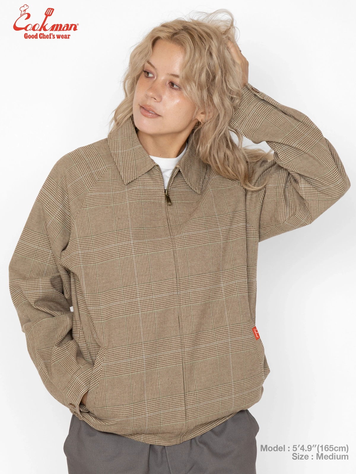 �ǥ�Х꡼���㥱�å� Delivery Jacket With Lining Glen Check Brown