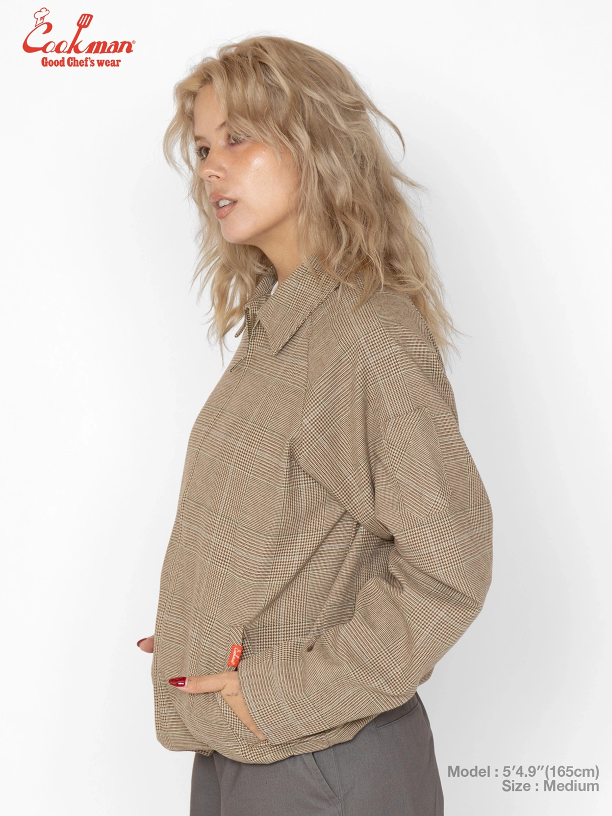 �ǥ�Х꡼���㥱�å� Delivery Jacket With Lining Glen Check Brown