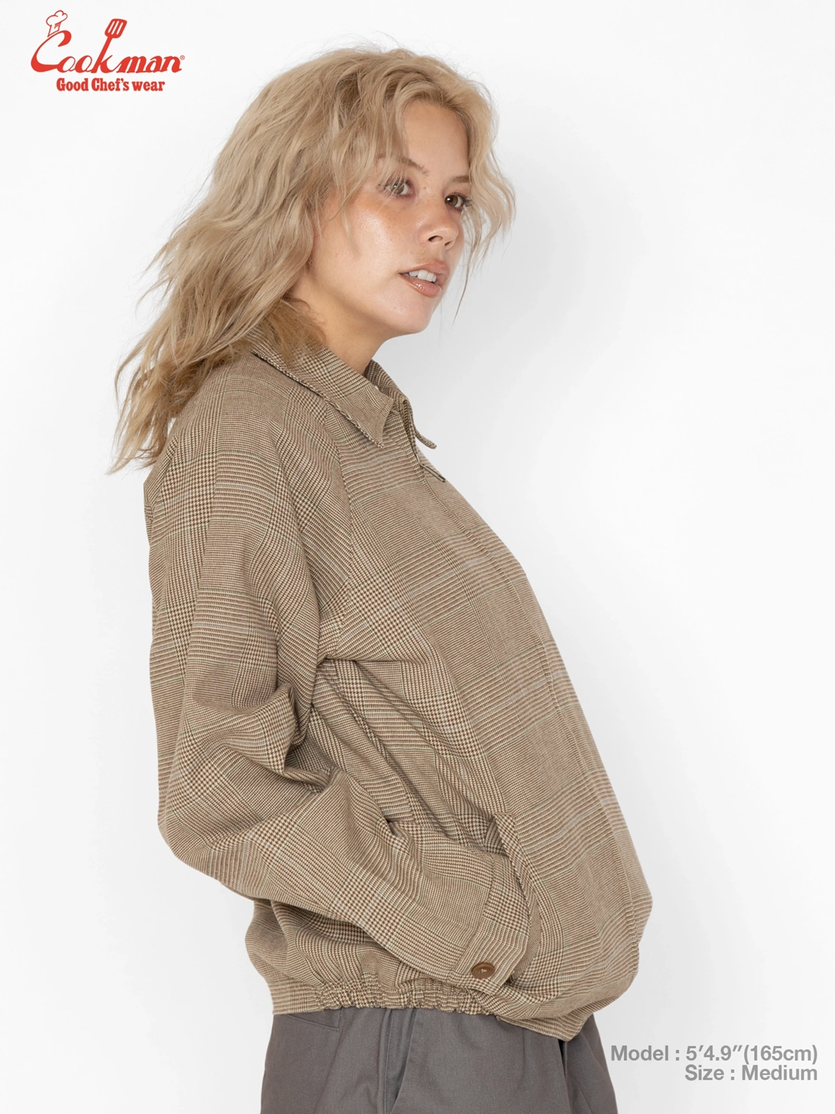 �ǥ�Х꡼���㥱�å� Delivery Jacket With Lining Glen Check Brown