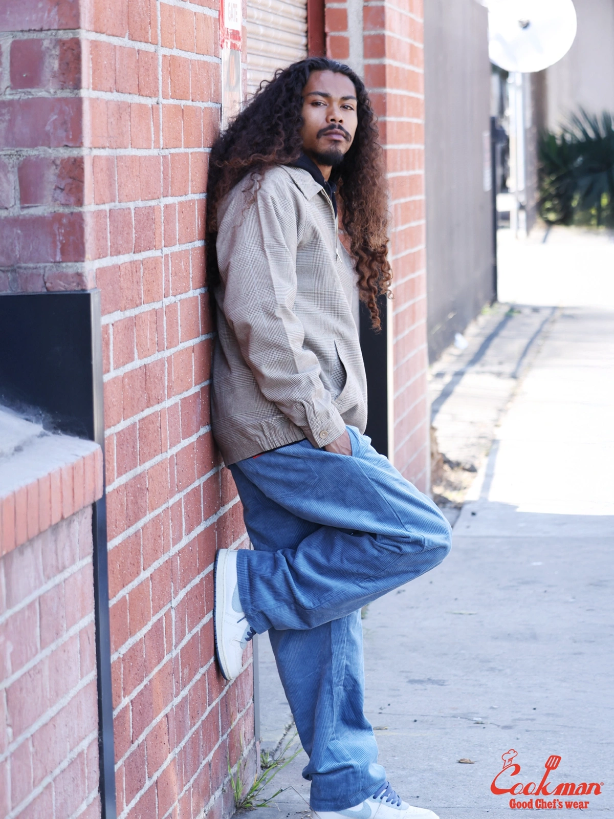 �ǥ�Х꡼���㥱�å� Delivery Jacket With Lining Glen Check Brown