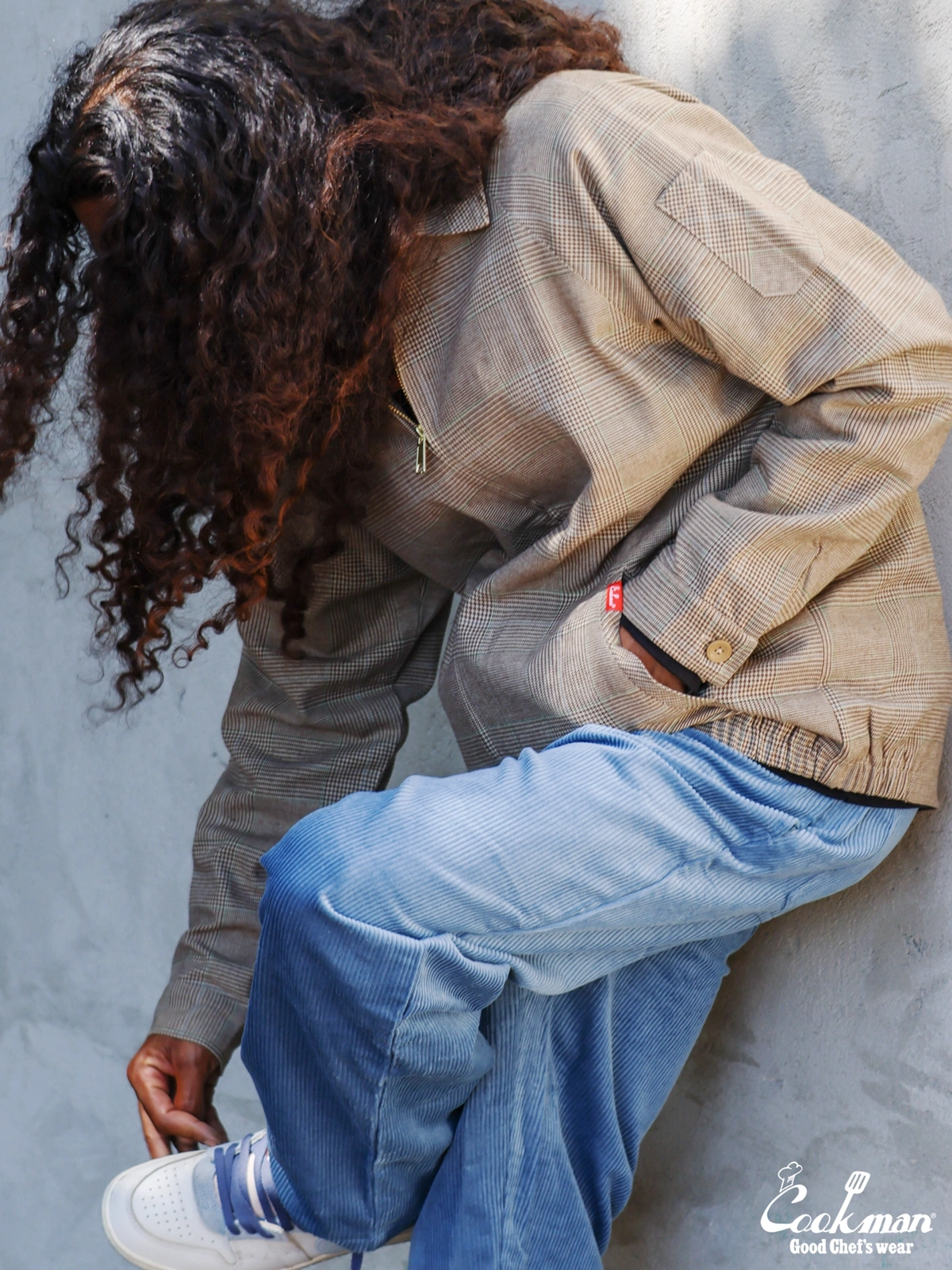 �ǥ�Х꡼���㥱�å� Delivery Jacket With Lining Glen Check Brown