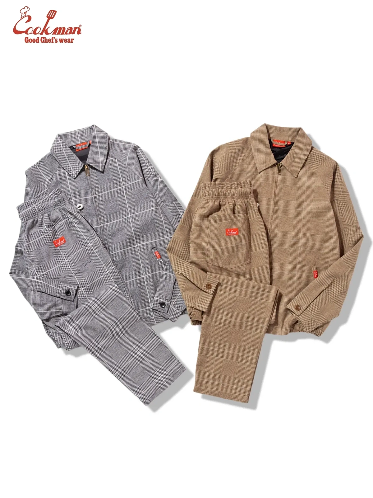 �ǥ�Х꡼���㥱�å� Delivery Jacket With Lining Glen Check Brown