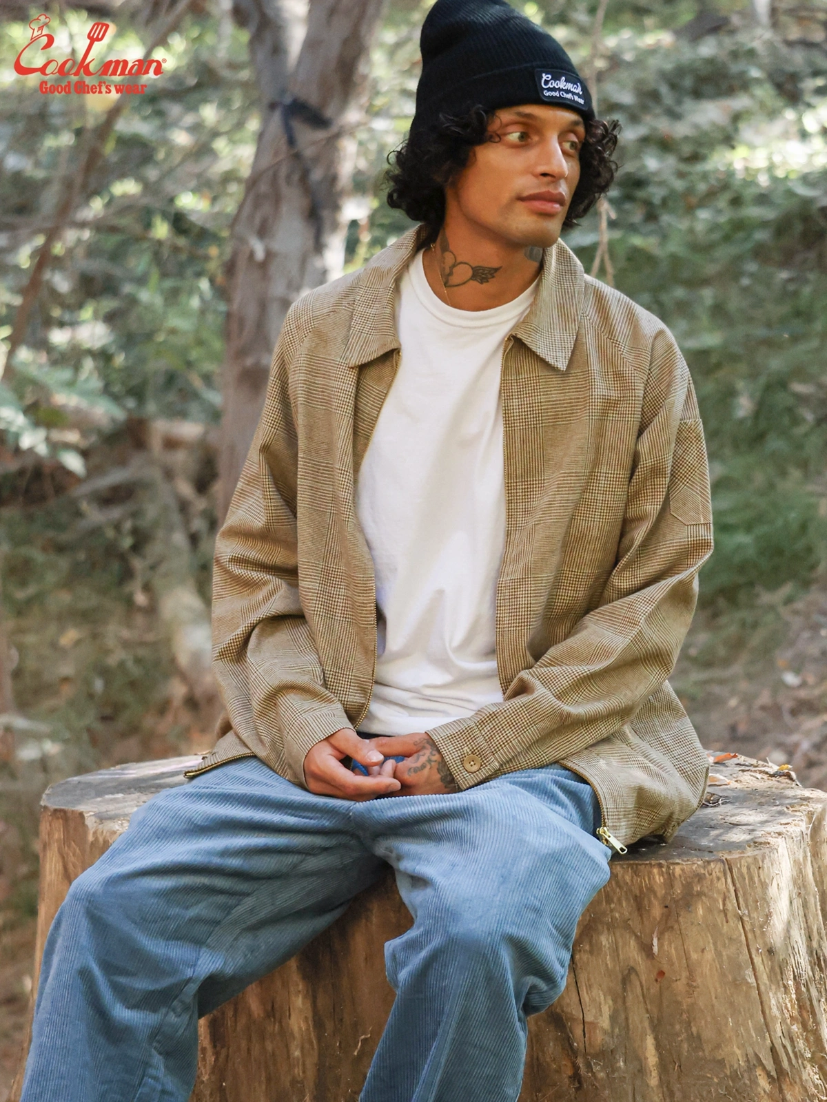 �ǥ�Х꡼���㥱�å� Delivery Jacket With Lining Glen Check Brown