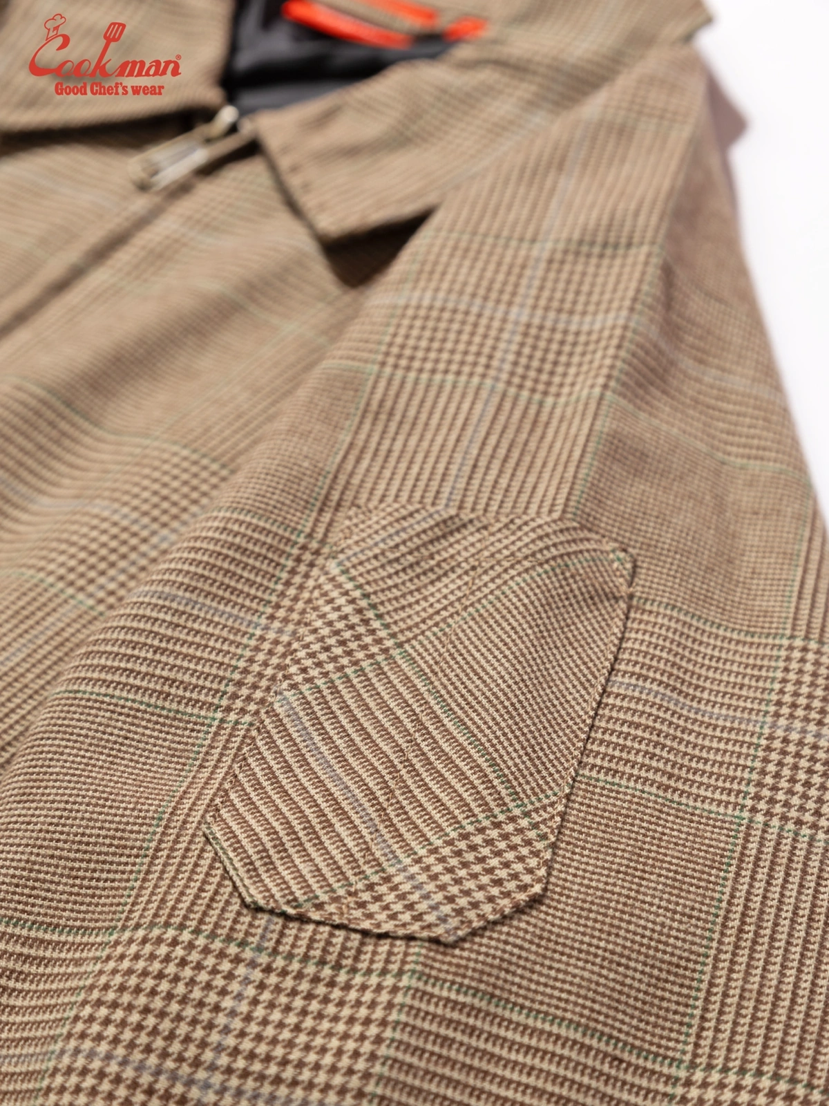 �ǥ�Х꡼���㥱�å� Delivery Jacket With Lining Glen Check Brown