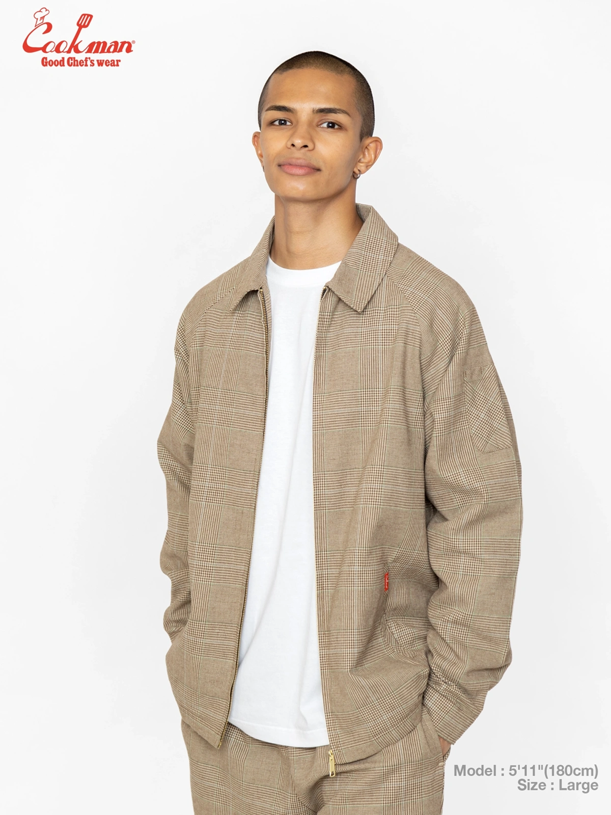 �ǥ�Х꡼���㥱�å� Delivery Jacket With Lining Glen Check Brown