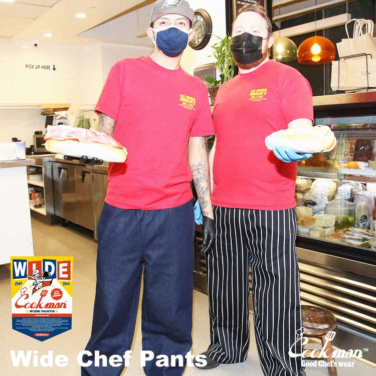 磻ɥեѥ Wide Chef Pants Denim Navy