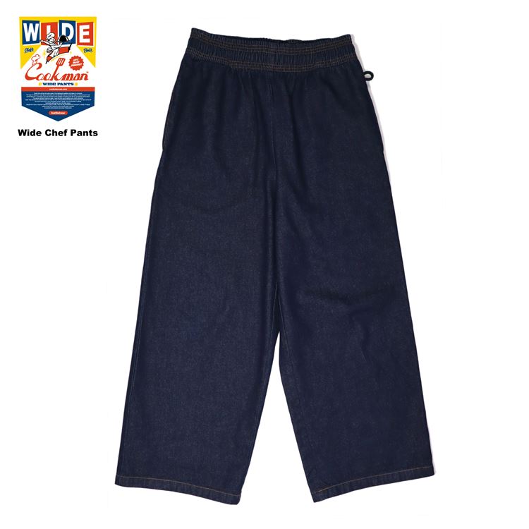 磻ɥեѥ Wide Chef Pants Denim Navy