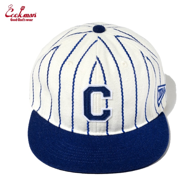 ����å� Flat Brim Snapback Cap Stripe Navy