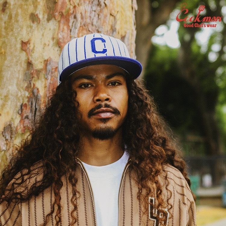����å� Flat Brim Snapback Cap Stripe Navy