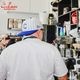 ����å� Flat Brim Snapback Cap Stripe Navy