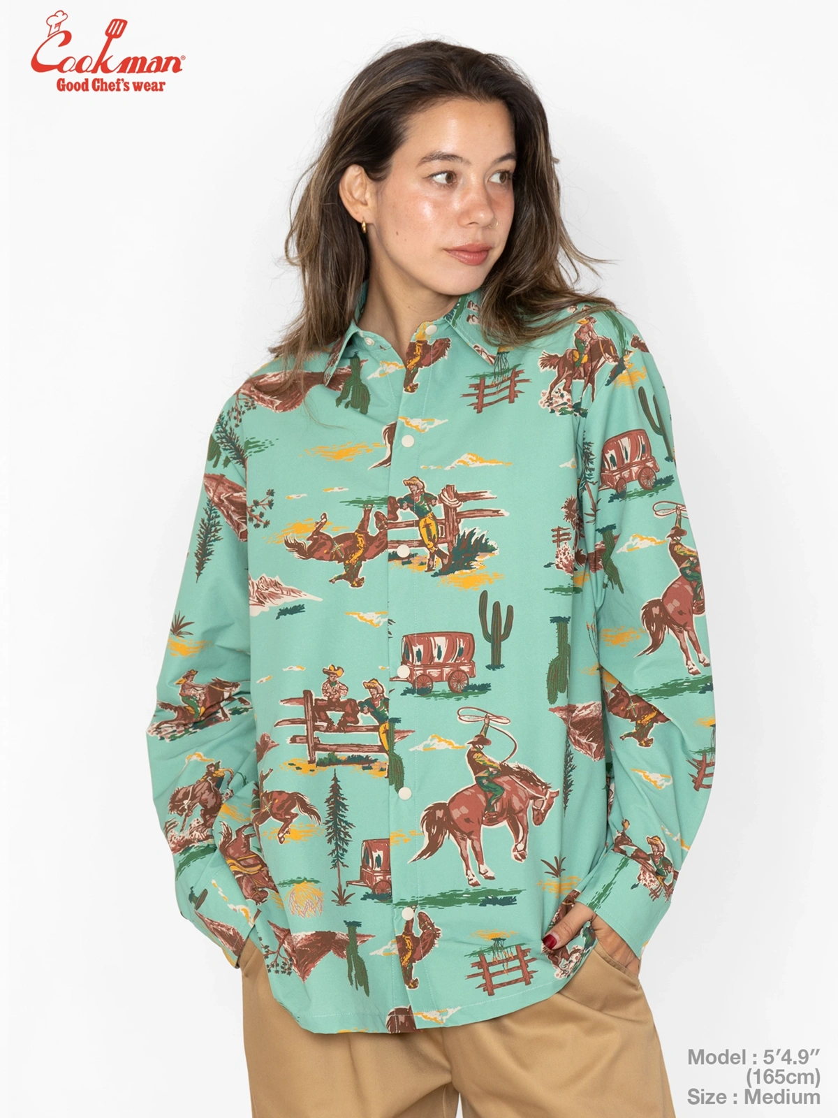 �������� Work Shirts Long Sleeve Western Light Blue