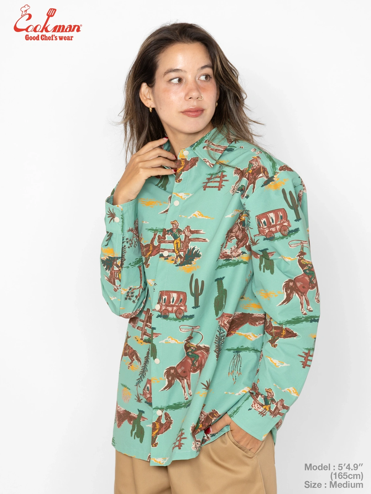 �������� Work Shirts Long Sleeve Western Light Blue