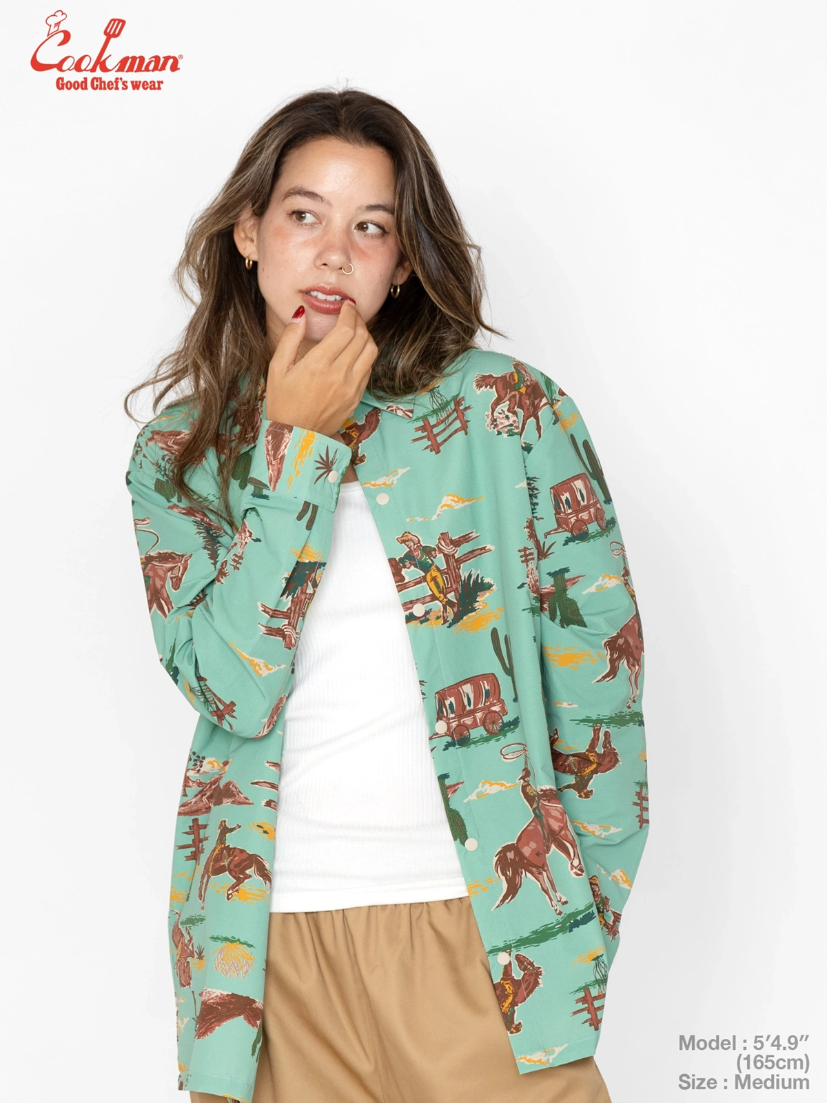 �������� Work Shirts Long Sleeve Western Light Blue