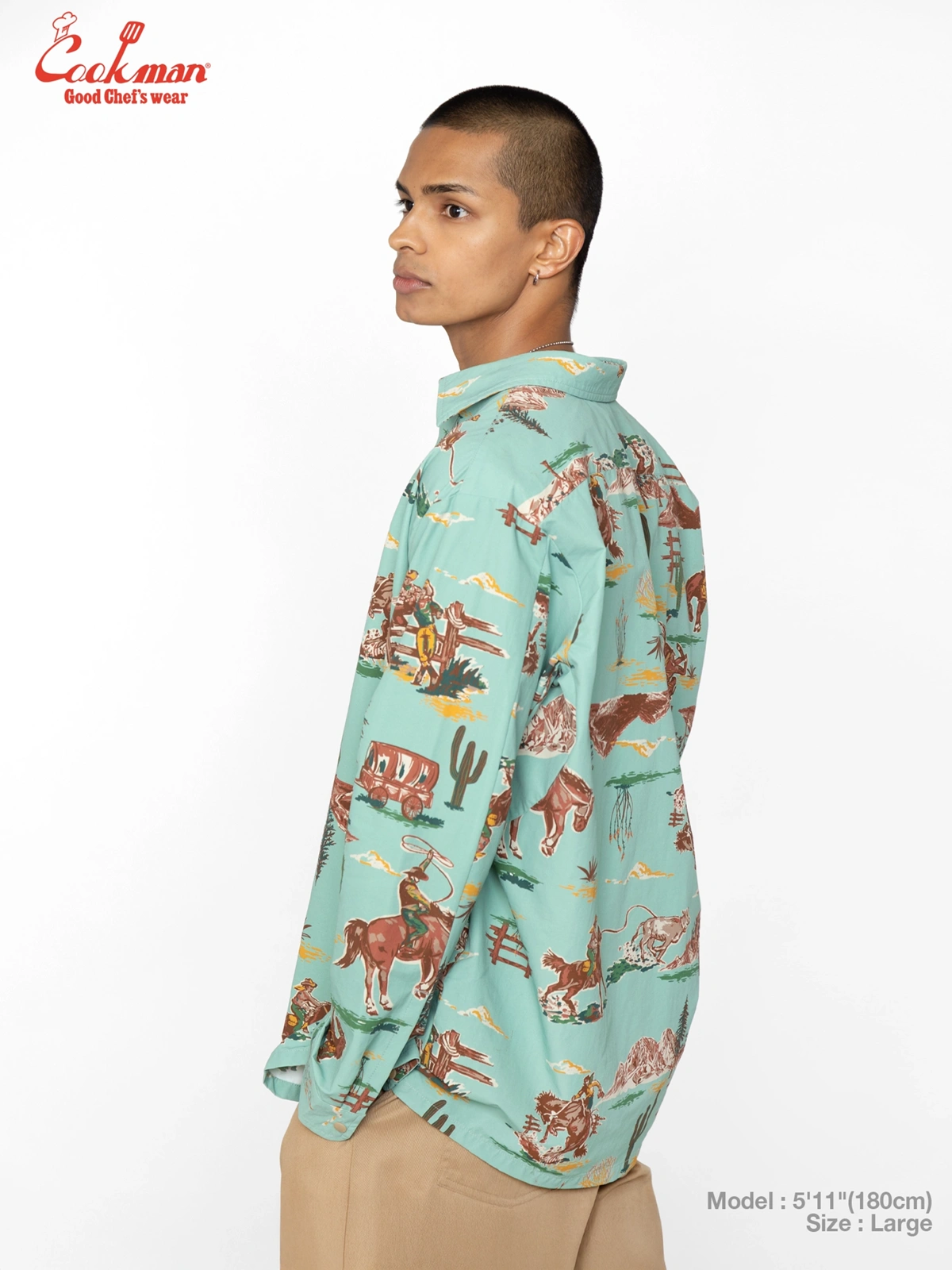 �������� Work Shirts Long Sleeve Western Light Blue