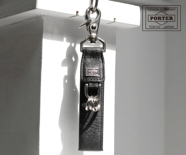 【選べるノベルティ付】 ポーター カレント キーホルダー (カラー:ブラック) 052-02217 吉田カバン PORTER CURRENT