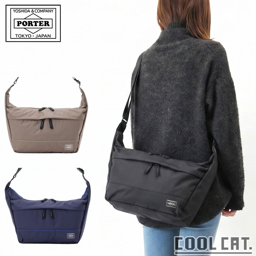 PORTER ムース ショルダーバッグ ブラック ナイロン 軽量 吉田カバン ポーター ムース ショルダーバッグ(L) 751-29874 （カラー：ブラック