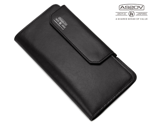 AS2OV AS2OV アッソブ LEATHER SHORT WALLET (アッソブ) SHRINK LEATHER MOBILE WALLET  SHORT [アッソブ] 財布 LEATHER MOBILE LONG WALLET