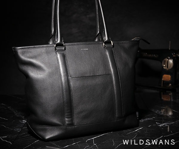 【選べるノベルティ付】ワイルドスワンズ モンパルナス ヴィアッジャ トートバッグ(カラ:ブラック)MONTPARNASSE VIAGGIA WILD SWANS