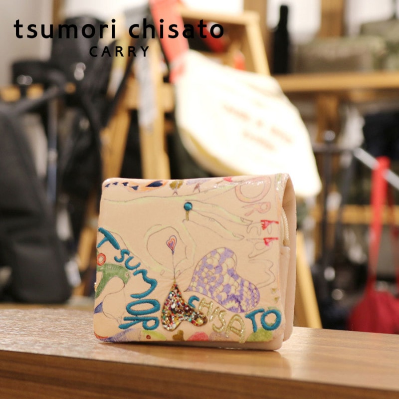 【選べるノベルティ付】 tsumori chisato ツモリチサト ハッピースタッフ ミニ財布 (カラー:ベージュ) 57525