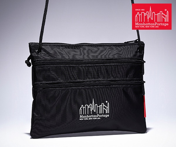 Manhattan Portage �ޥ�ϥå���ݡ��ơ��� �����å��� L�ʥ��顼���֥�å���TRIPLE ZIP POUCH
