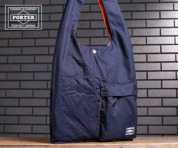 美品 完売品 タグ付き PORTER BAGGER GMS ネイビー バガー Amazon | [ポーター]PORTER バガー BAGGER GMS BAG エコバッグ
