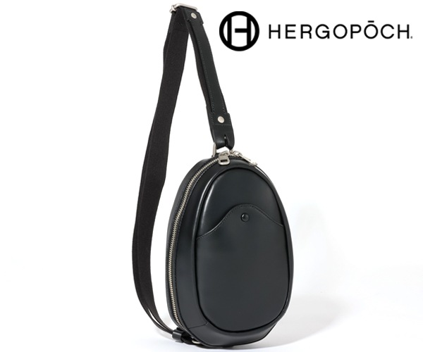 【選べるノベルティ付】エルゴポック HERGOPOCH ワキシドレザー ミニショルダーバッグ(カラー:ブラック)06-ES