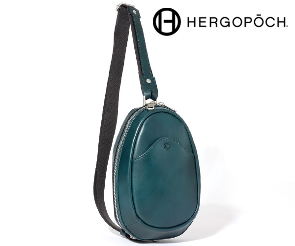 【選べるノベルティ付】エルゴポック HERGOPOCH ワキシドレザー ミニショルダーバッグ(カラー:ネイビー)06-ES
