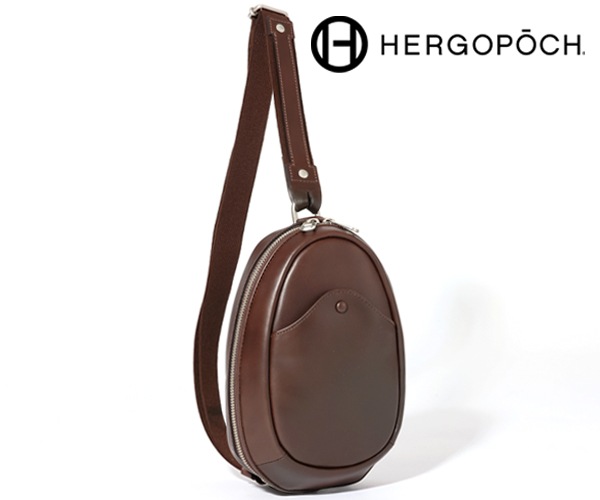 【選べるノベルティ付】エルゴポック HERGOPOCH ワキシドレザー ミニショルダーバッグ(カラー:ダークブラウン)06-ES
