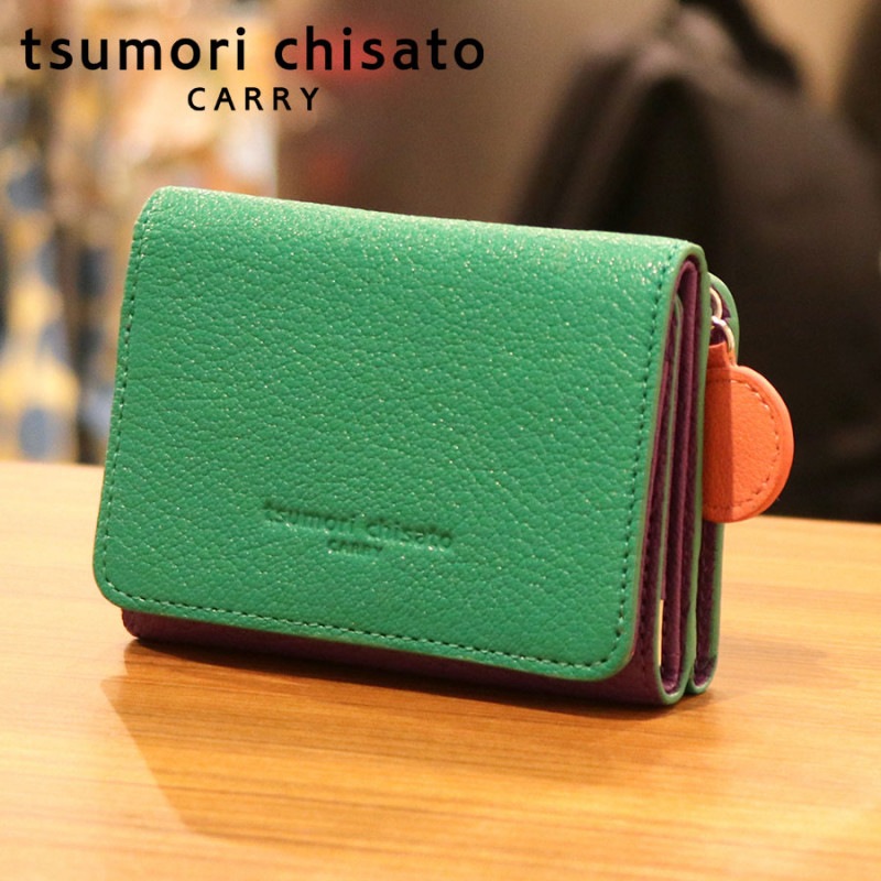 【選べるノベルティ付】 tsumori chisato ツモリチサト フレンチゴート ミニ財布 (カラー:グリーン) 57590