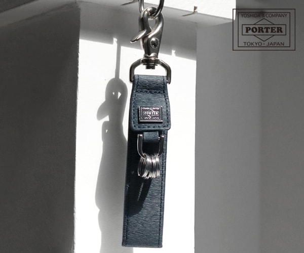 【選べるノベルティ付】 ポーター カレント キーホルダー (カラー:ネイビー) 052-02217 吉田カバン PORTER CURRENT