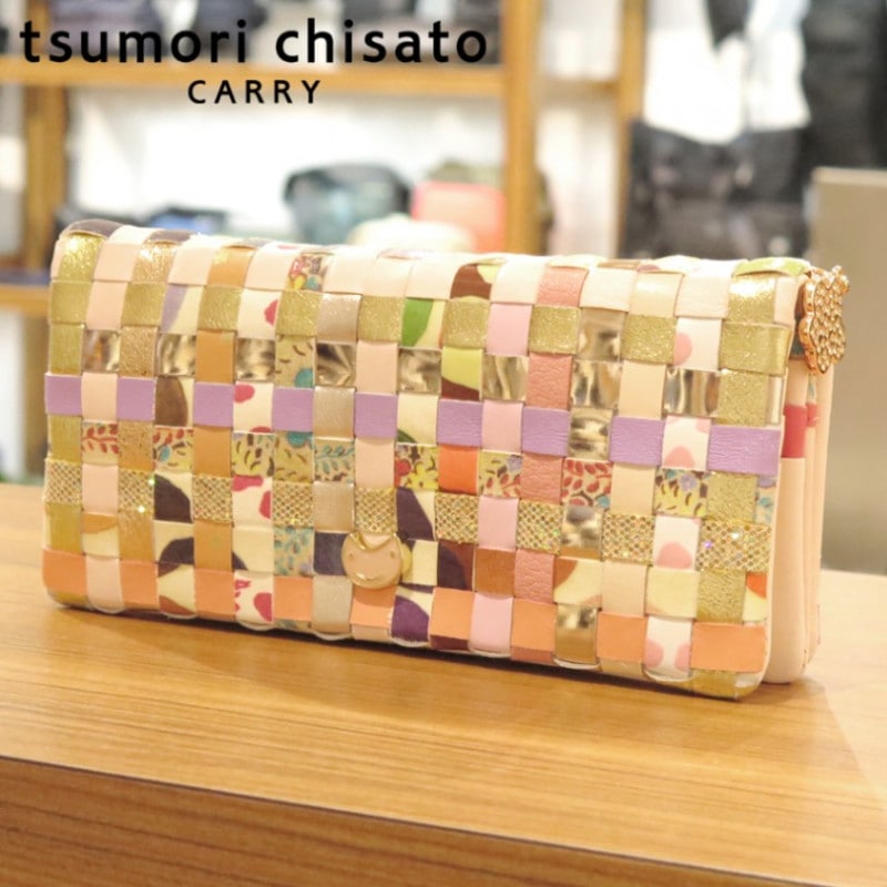 【選べるノベルティ付】tsumori chisato ツモリチサト エポネコメッシュ かぶせ長財布 (カラー:ピンク) 57642